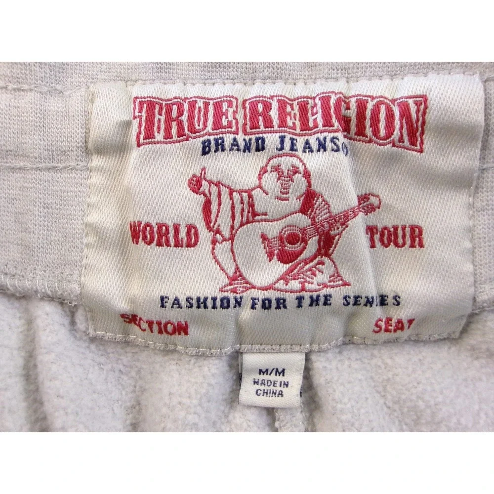 True Religion Classic Logo Jogger‎ Mens Medium Gray Horseshoe Sweatpant
